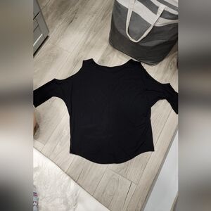 Black Cold Shoulder Blouse